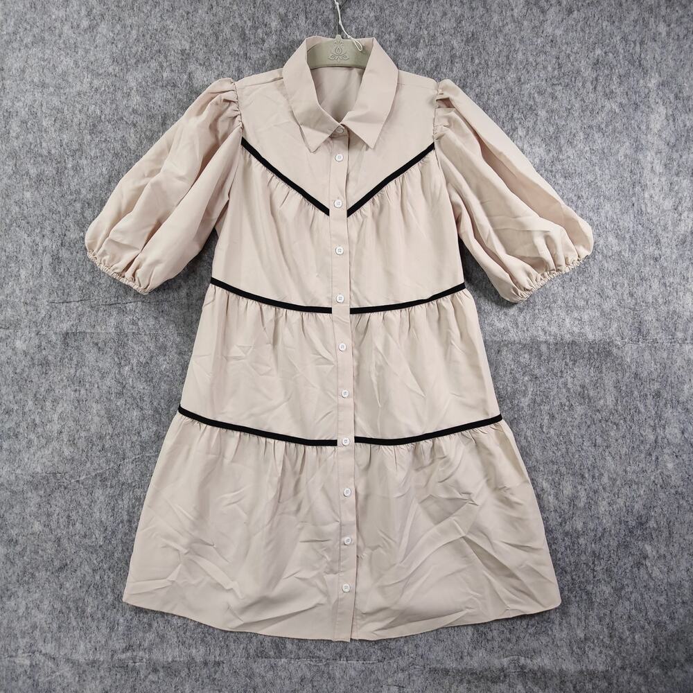 Cosplay Preppy Maid Shein Modern Victorian Baby Doll Costume Tiered Mini Dress